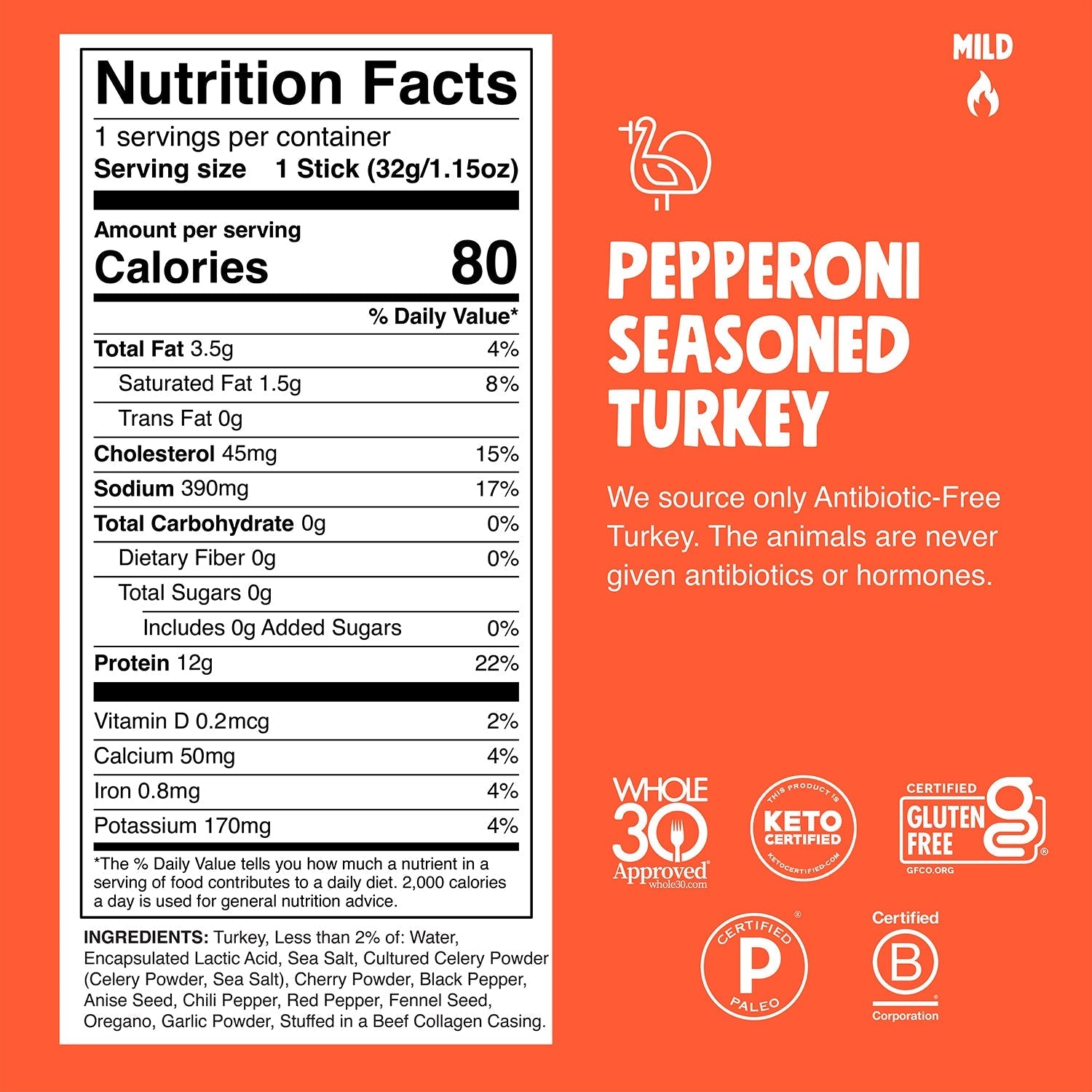 Pepperoni Seasoned Turkey - Travel Turkey Favorite