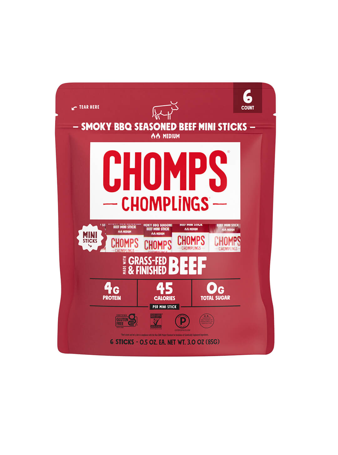 6 ct. Smoky BBQ Beef Chomplings - Essential Snack Choice